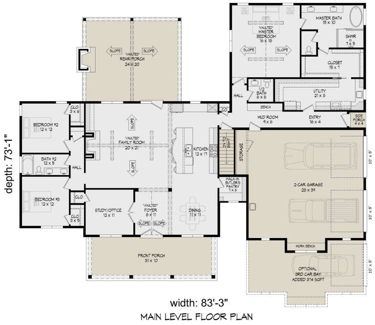 House Plan House Plan #34054 Drawing 1
