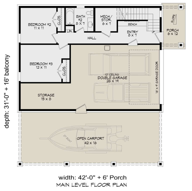 House Plan House Plan #34055 Drawing 1