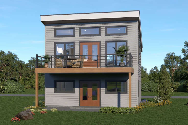 House Plan House Plan #34056 Angled Front Elevation