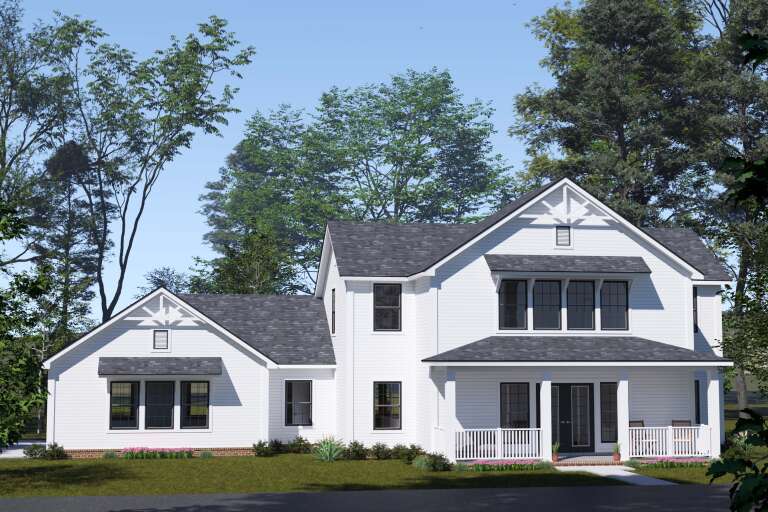 House Plan House Plan #34057 Angled Front Elevation