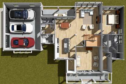 Overhead First Floor for House Plan #4848-00498