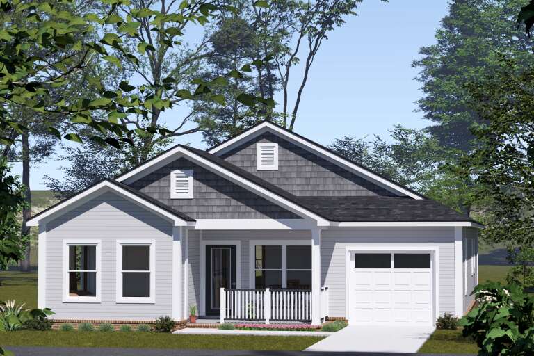 House Plan House Plan #34058 Angled Front Elevation