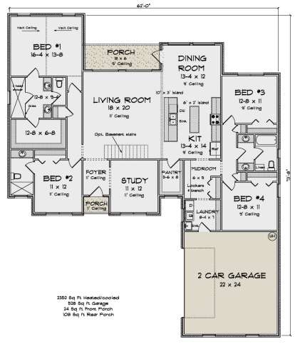 Main Floor for House Plan #4848-00500