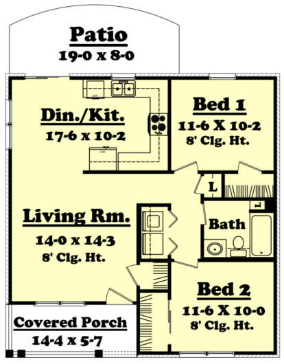 Main Floor for House Plan #041-00023