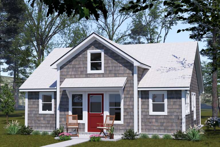 House Plan House Plan #34060 Angled Front Elevation