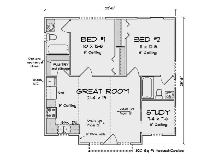 House Plan House Plan #34060 Drawing 1