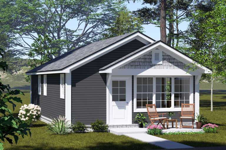House Plan House Plan #34061 Angled Front Elevation