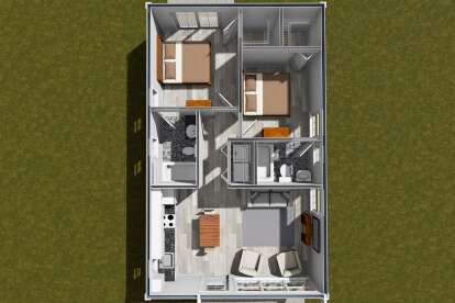 Overhead Floor Plan for House Plan #4848-00502