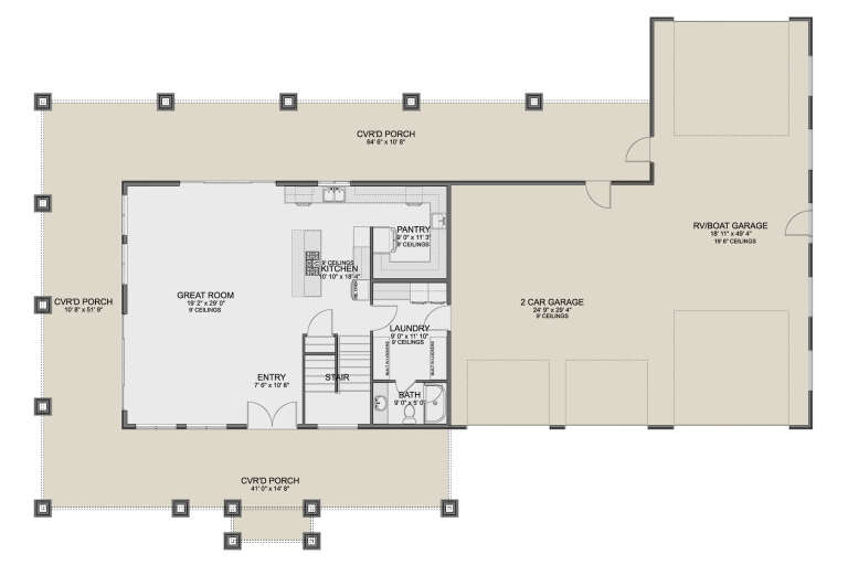 House Plan House Plan #34062 Drawing 1