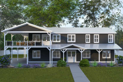 Lake Front House Plan #2802-00434 Elevation Photo