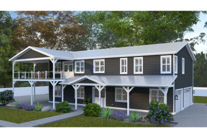 Lake Front House Plan #2802-00434 Elevation Photo