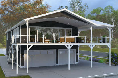 Lake Front House Plan #2802-00434 Elevation Photo