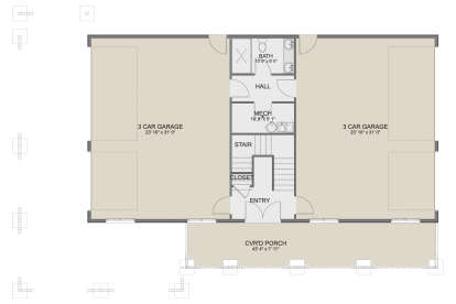 First Floor for House Plan #2802-00434