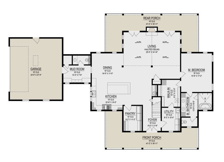 House Plan House Plan #34065 Drawing 1