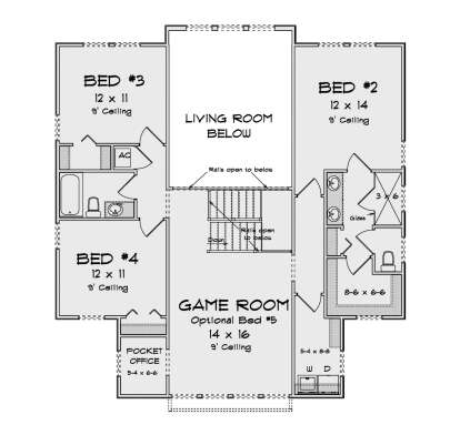 Second Floor for House Plan #4848-00503