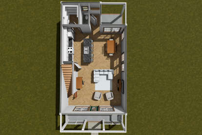 Overhead First Floor for House Plan #4848-00504