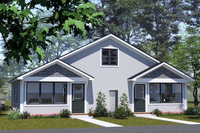 House Plan House Plan #34068 Angled Front Elevation