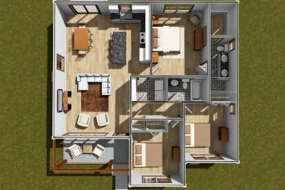 Overhead First Floor for House Plan #4848-00506