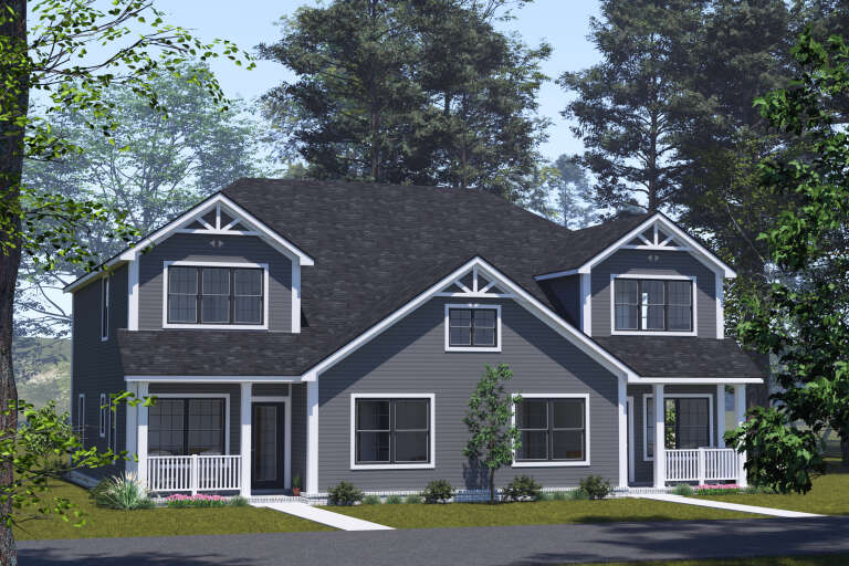 House Plan House Plan #34070 Angled Front Elevation