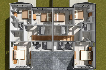 Overhead Second Floor for House Plan #4848-00507