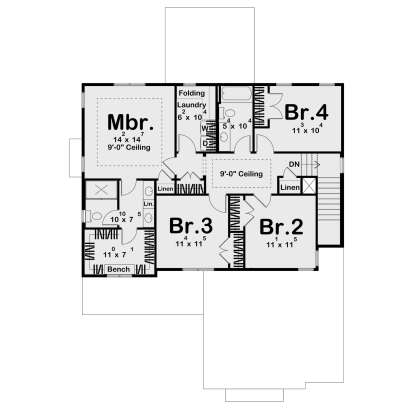 Second Floor for House Plan #963-01181