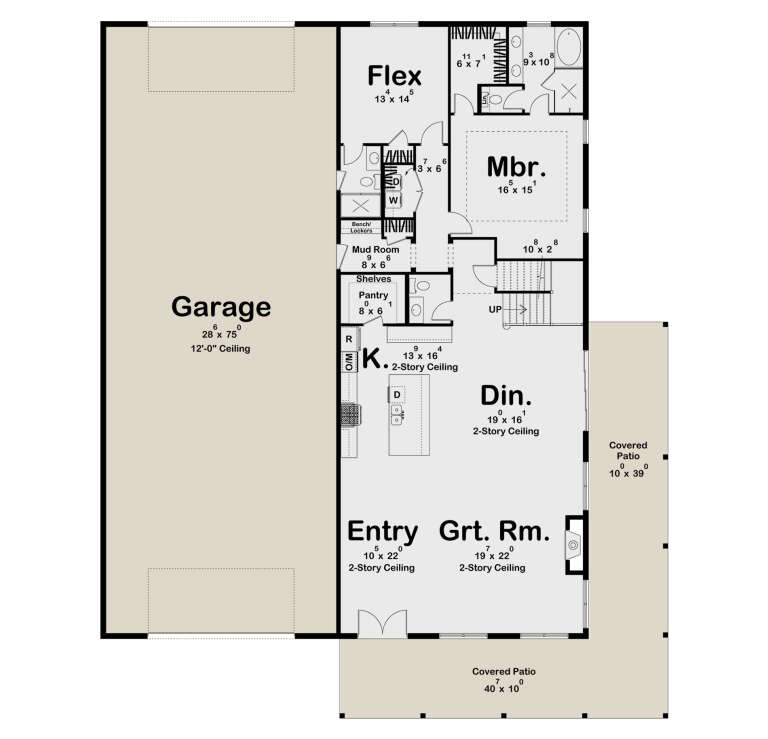House Plan House Plan #34074 Drawing 1