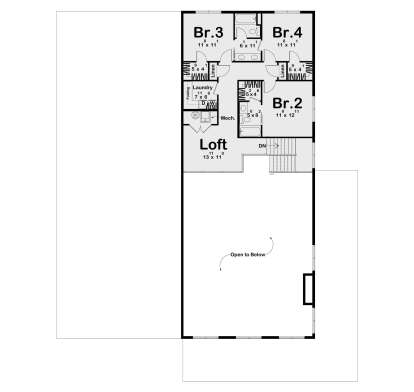 Second Floor for House Plan #963-01182