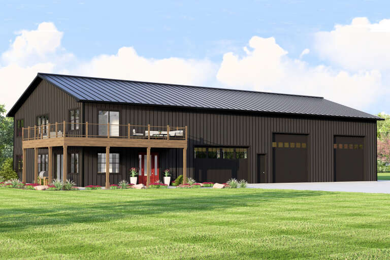 House Plan House Plan #34075 Angled Front Elevation
