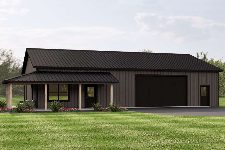 House Plan House Plan #34078 Angled Front Elevation