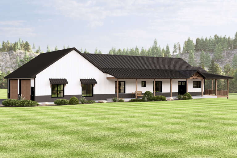 House Plan House Plan #34079 Angled Front Elevation