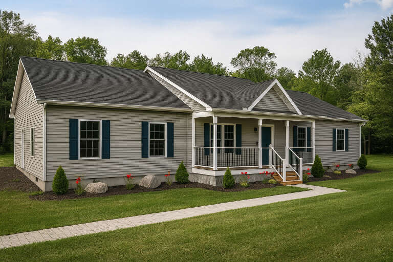 House Plan House Plan #34080 Angled Front Elevation