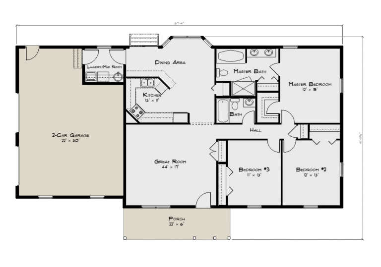 House Plan House Plan #34080 Drawing 1