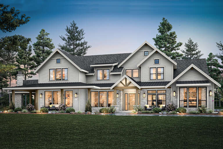 House Plan House Plan #34082 Angled Front Elevation