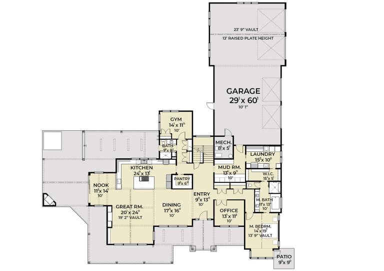 House Plan House Plan #34082 Drawing 1