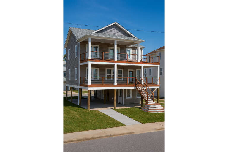 House Plan House Plan #34083 Angled Front Elevation
