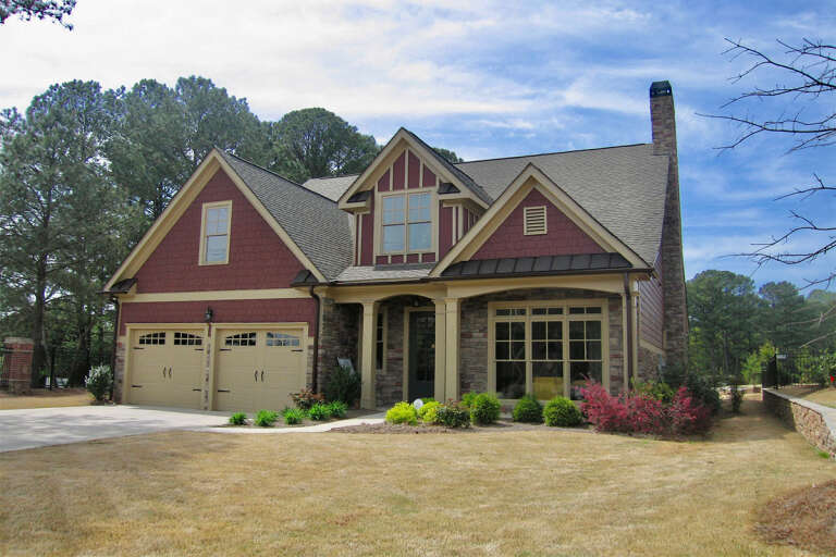 House Plan House Plan #34084 Angled Front Elevation