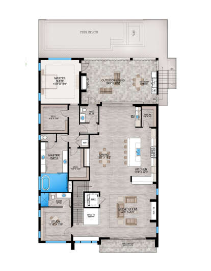 Main Floor for House Plan #207-00160