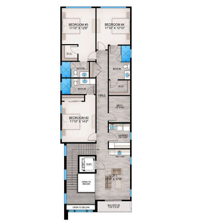 Third Floor for House Plan #207-00160