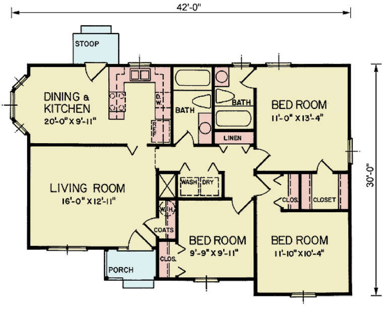 House Plan House Plan #34088 Drawing 1