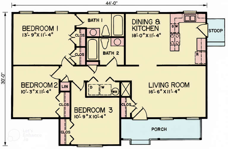 House Plan House Plan #34089 Drawing 1