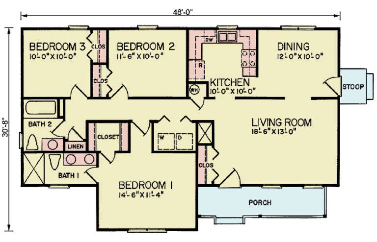House Plan House Plan #34090 Drawing 1