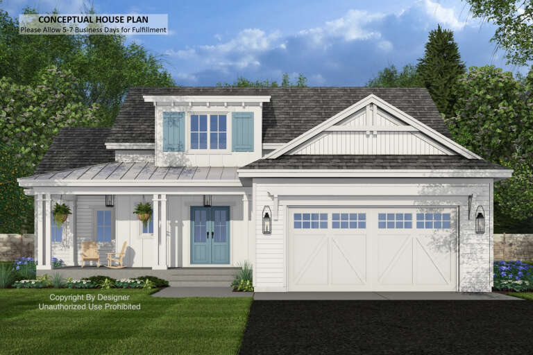 House Plan House Plan #34092 Front Elevation 