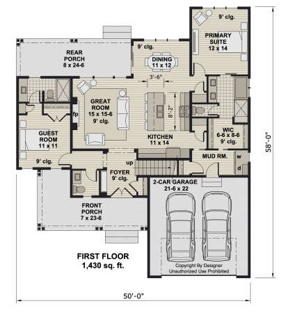 Main Floor  for House Plan #098-00657