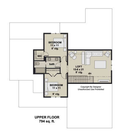 Second Floor for House Plan #098-00657