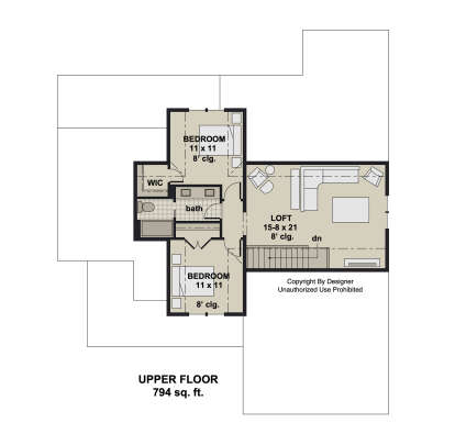 Second Floor for House Plan #098-00658