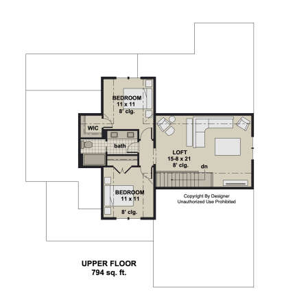 Second Floor for House Plan #098-00659