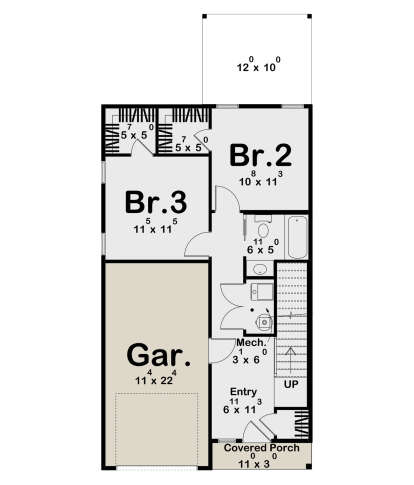 First Floor for House Plan #963-01183
