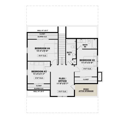 Second Floor for House Plan #7568-00039