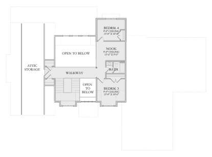 Second Floor for House Plan #6422-00103
