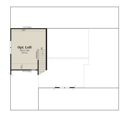 Optional Loft for House Plan #009-00466